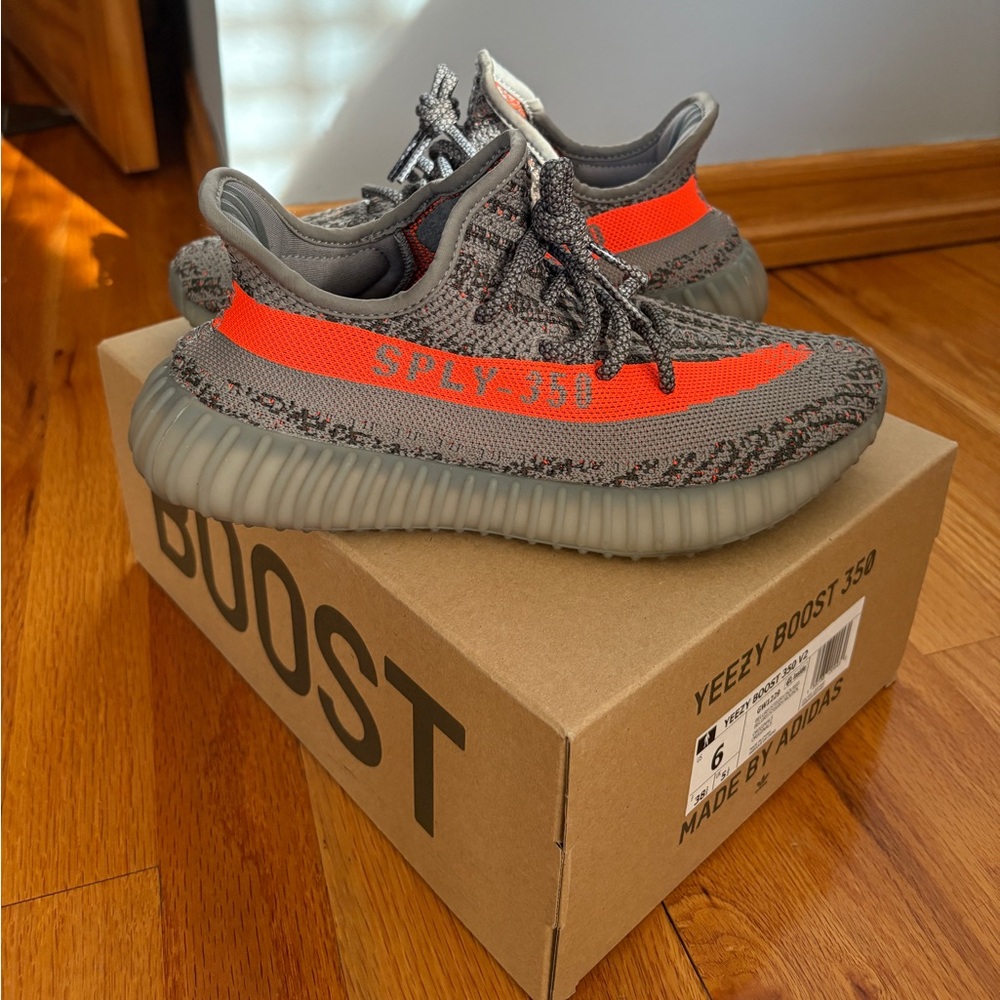 Yeezy Boost 350 V2 Gray and Orange